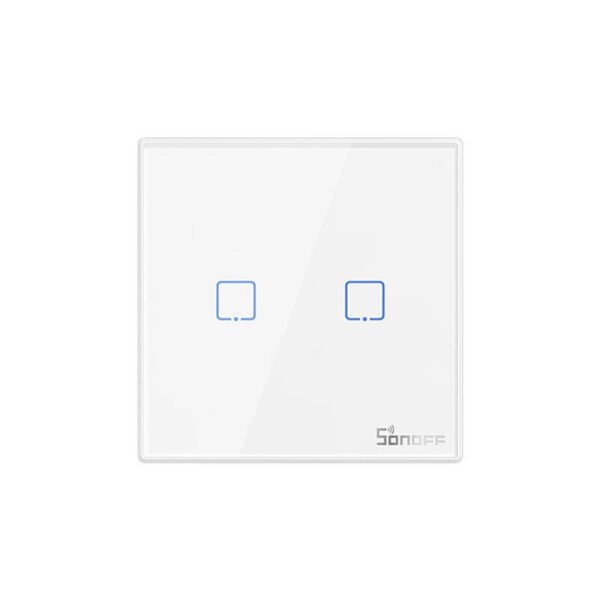 Sonoff T2EU2C-RF 433MHz išmanusis belaidis sieninis jungiklis (2 kanalų) (Ekspozicinė prekė, neišpakuota) - Image 2