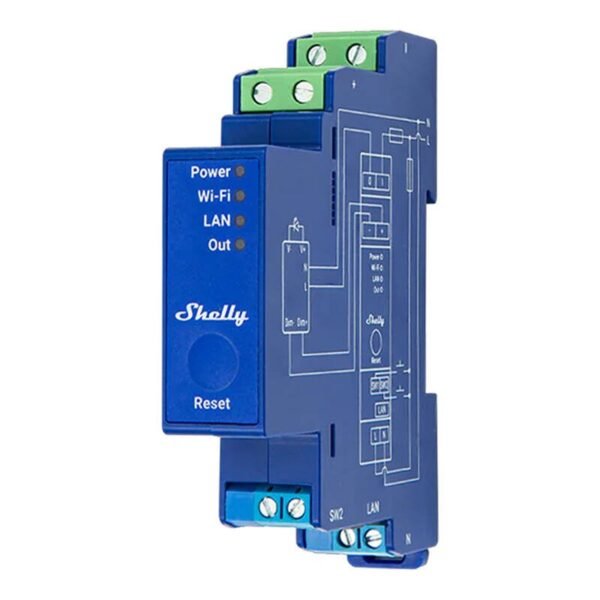 Shelly Pro Dimmer 0/1-10V PM Lighting Controller, WiFi/Bluetooth (Ekspozicinė prekė, išpakuota)